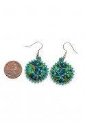 Embroidered Flower Earrings